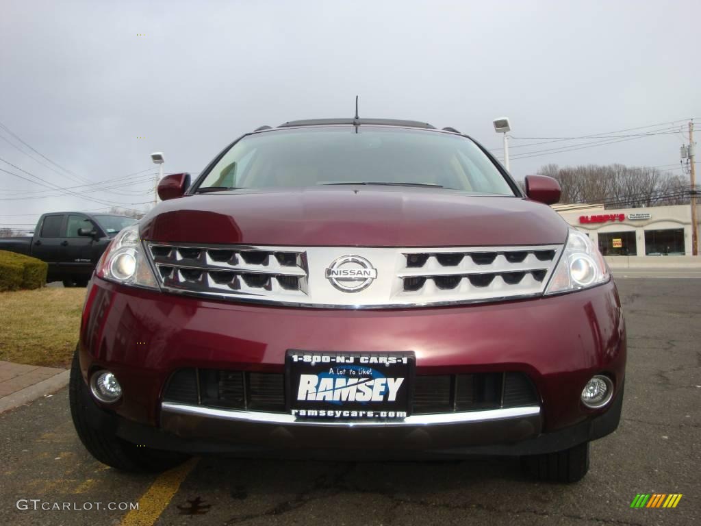 2006 Murano SL AWD - Merlot Pearl / Cafe Latte photo #2