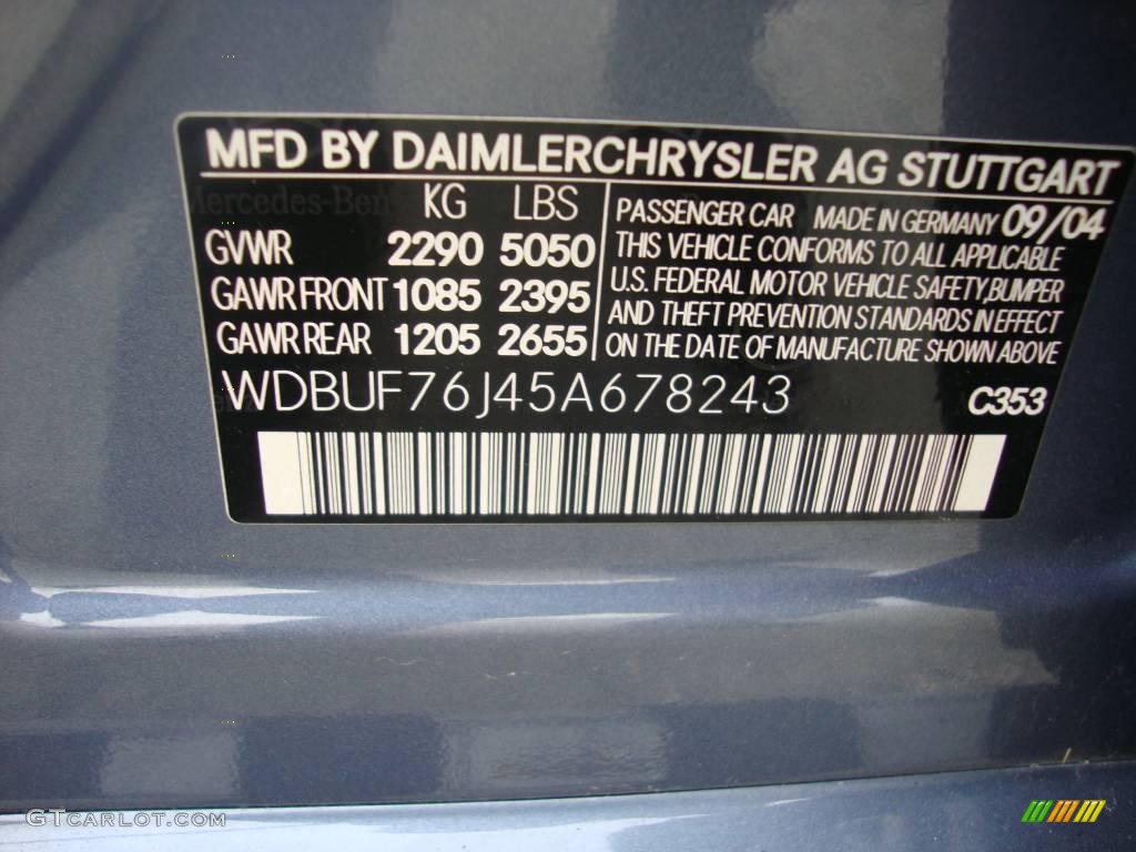 2005 E 55 AMG Sedan - Tealite Blue Metallic / Charcoal photo #41