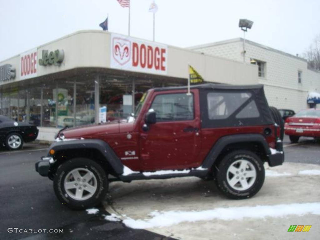 2009 Wrangler X 4x4 - Flame Red / Dark Slate Gray/Medium Slate Gray photo #1