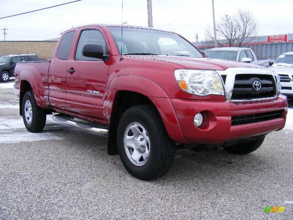 2007 Tacoma V6 Access Cab 4x4 - Impulse Red Pearl / Graphite Gray photo #1