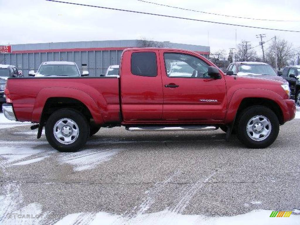 2007 Tacoma V6 Access Cab 4x4 - Impulse Red Pearl / Graphite Gray photo #2