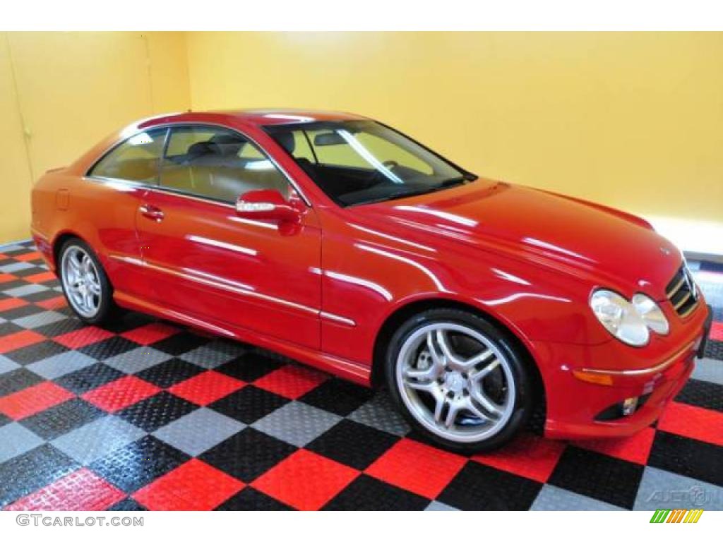 2008 CLK 550 Coupe - Mars Red / Black photo #1