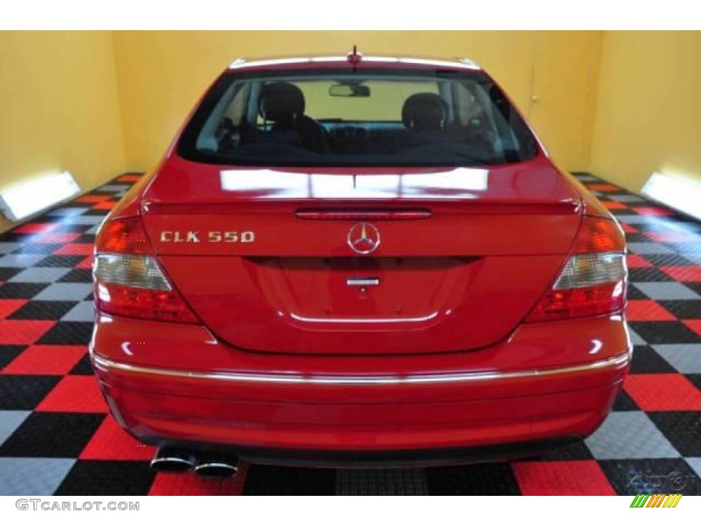 2008 CLK 550 Coupe - Mars Red / Black photo #5