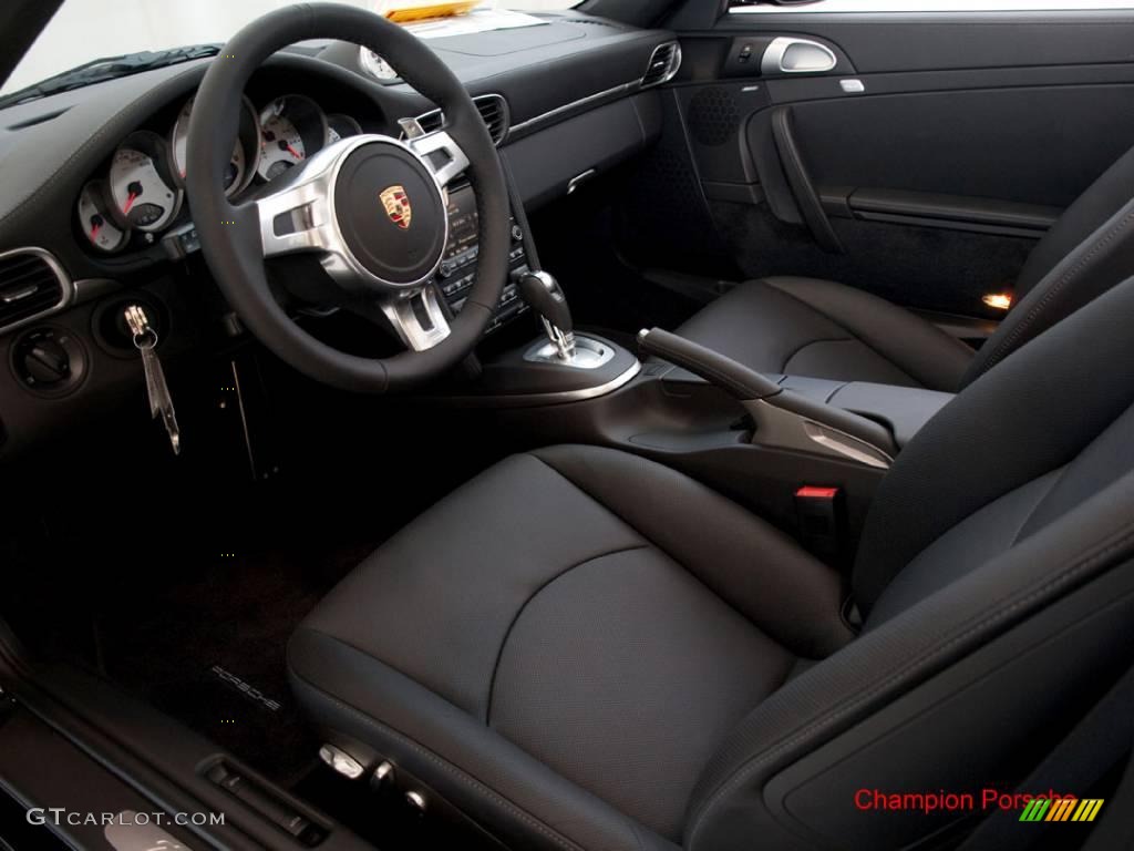 2010 911 Turbo Cabriolet - Black / Black photo #9
