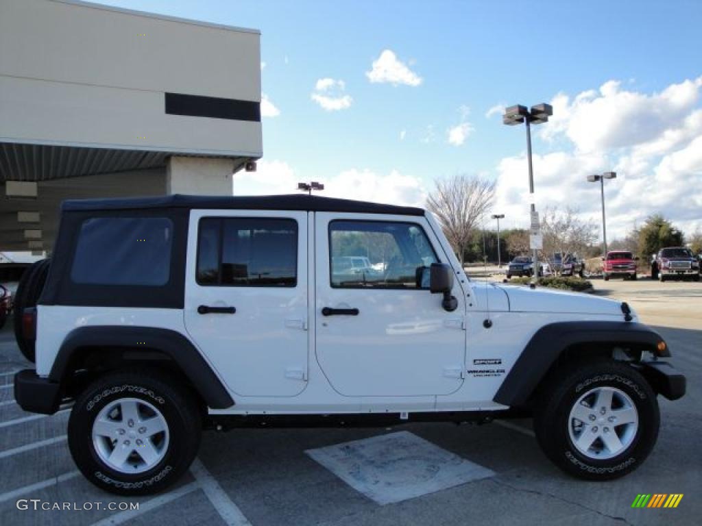 2010 Wrangler Unlimited Sport 4x4 - Stone White / Dark Slate Gray/Medium Slate Gray photo #2