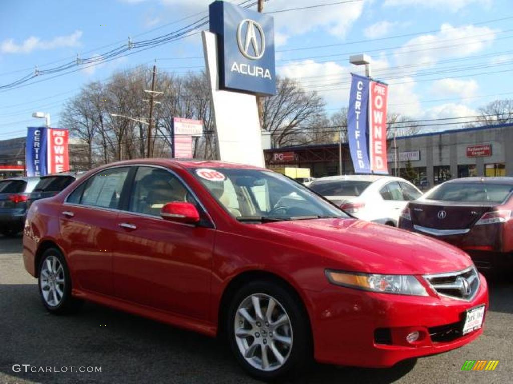 2008 TSX Sedan - Milano Red / Parchment photo #1