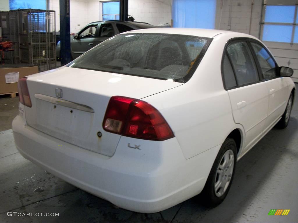 2002 Civic LX Sedan - Taffeta White / Gray photo #3