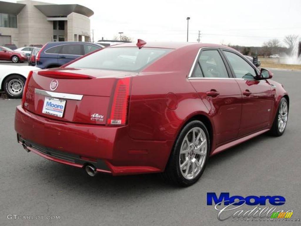 2009 CTS -V Sedan - Crystal Red / Light Titanium/Ebony photo #7