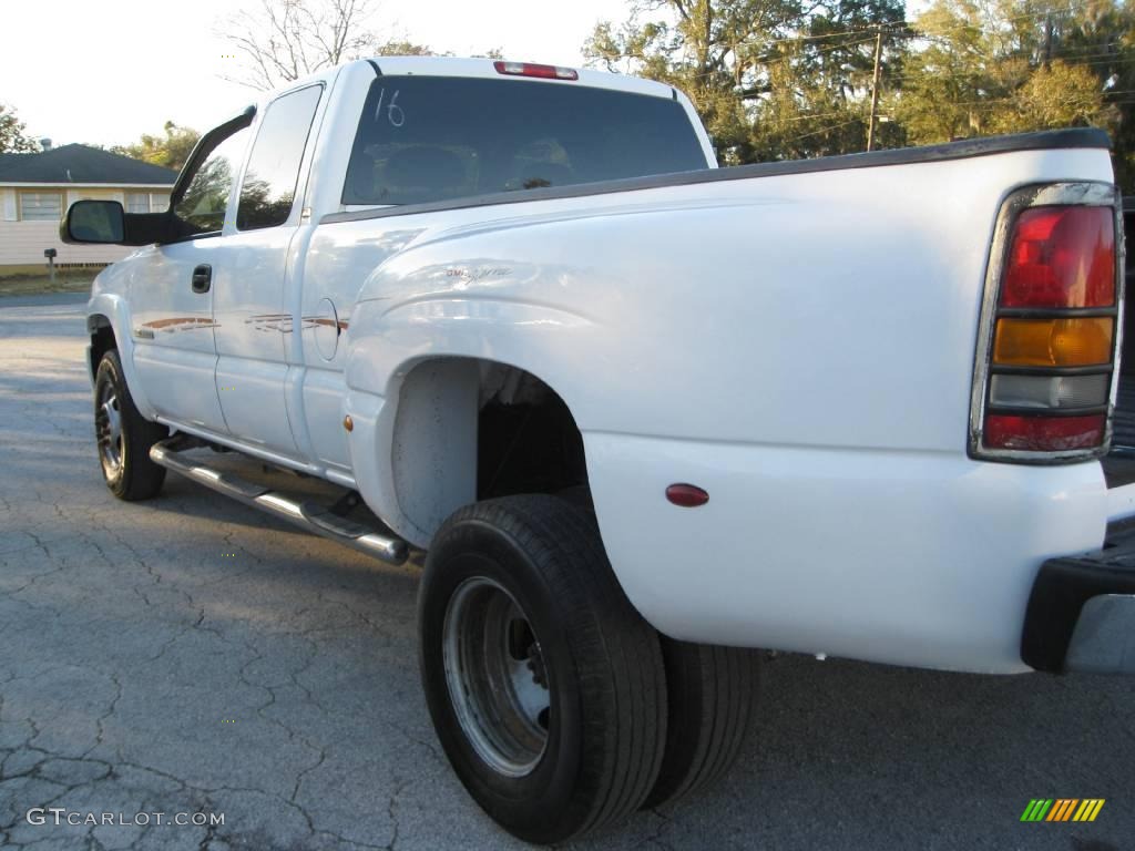 2005 Sierra 3500 SLT Crew Cab Dually - Summit White / Pewter photo #9