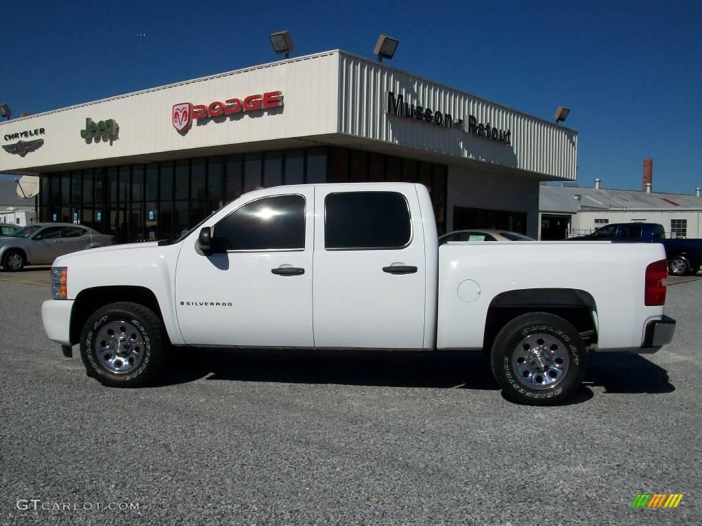2007 Silverado 1500 LS Crew Cab - Summit White / Dark Charcoal photo #1