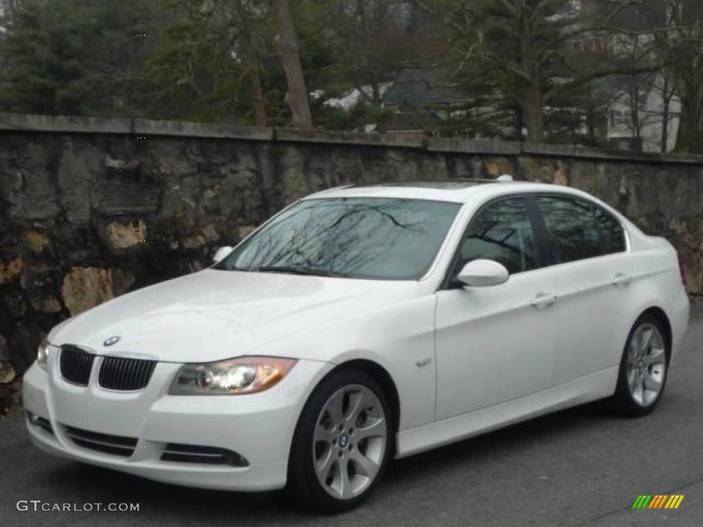 2007 3 Series 335i Sedan - Alpine White / Black photo #2