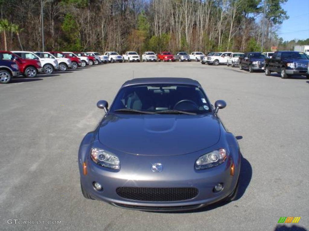 2007 MX-5 Miata Grand Touring Roadster - Galaxy Gray Mica / Black photo #2