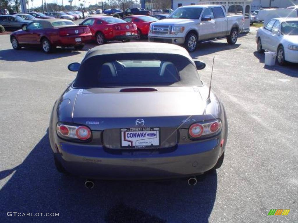 2007 MX-5 Miata Grand Touring Roadster - Galaxy Gray Mica / Black photo #6