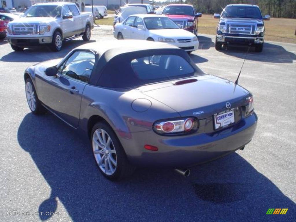2007 MX-5 Miata Grand Touring Roadster - Galaxy Gray Mica / Black photo #7