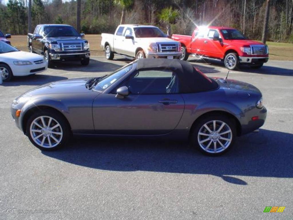 2007 MX-5 Miata Grand Touring Roadster - Galaxy Gray Mica / Black photo #8