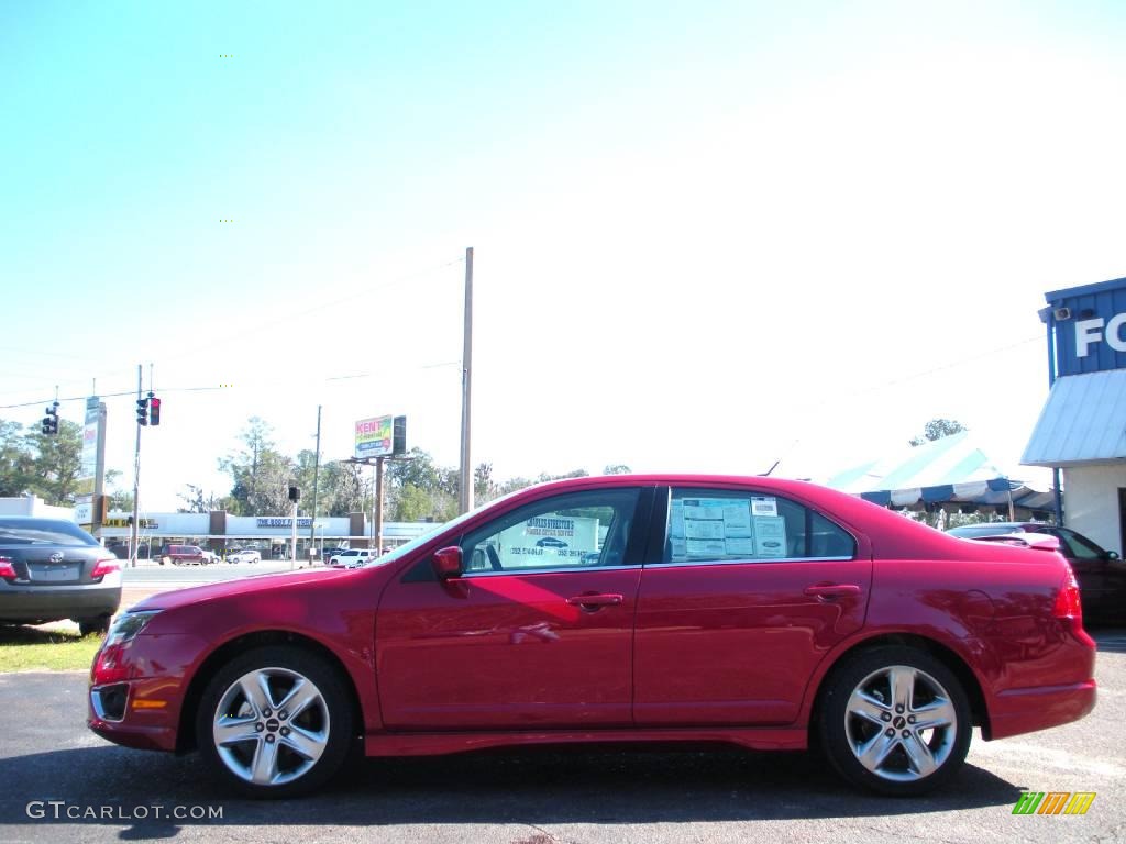 2010 Fusion Sport - Sangria Red Metallic / Charcoal Black/Sport Red photo #2