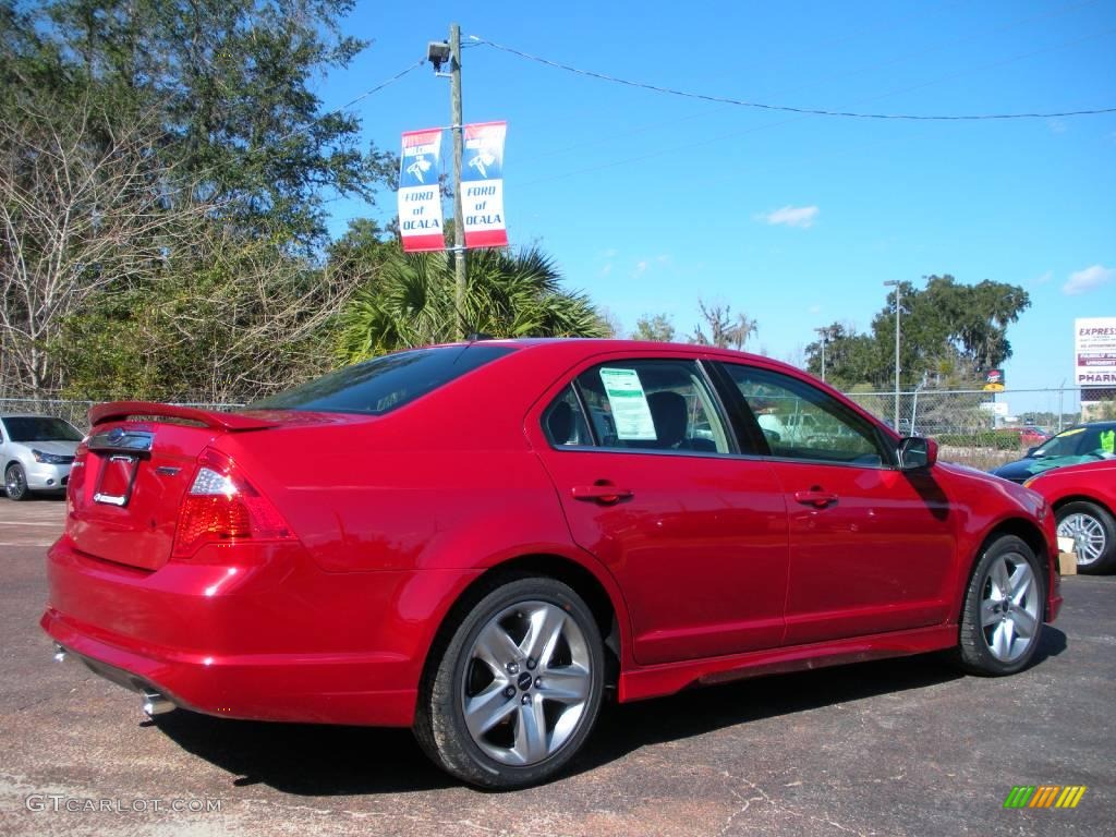 2010 Fusion Sport - Sangria Red Metallic / Charcoal Black/Sport Red photo #3