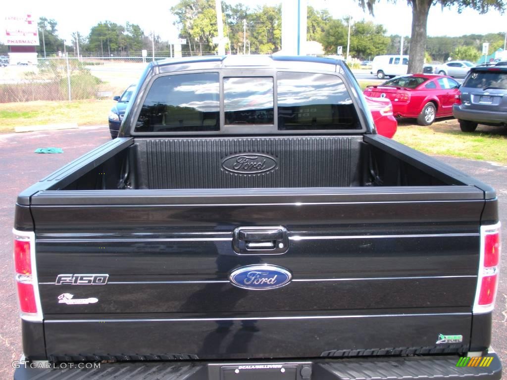 2010 F150 Lariat SuperCrew - Tuxedo Black / Tan photo #9