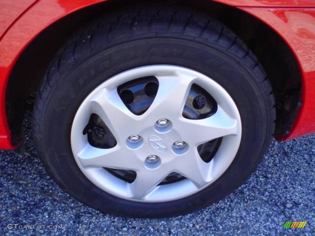 2004 Elantra GLS Sedan - Rally Red / Gray photo #9