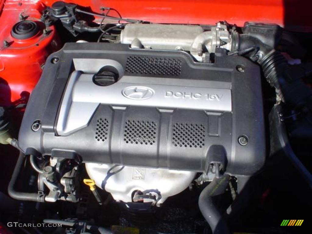 2004 Elantra GLS Sedan - Rally Red / Gray photo #11