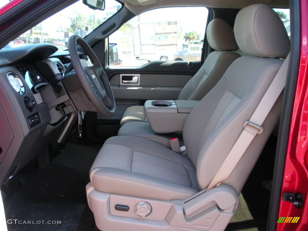 2010 F150 XLT SuperCrew - Vermillion Red / Tan photo #4