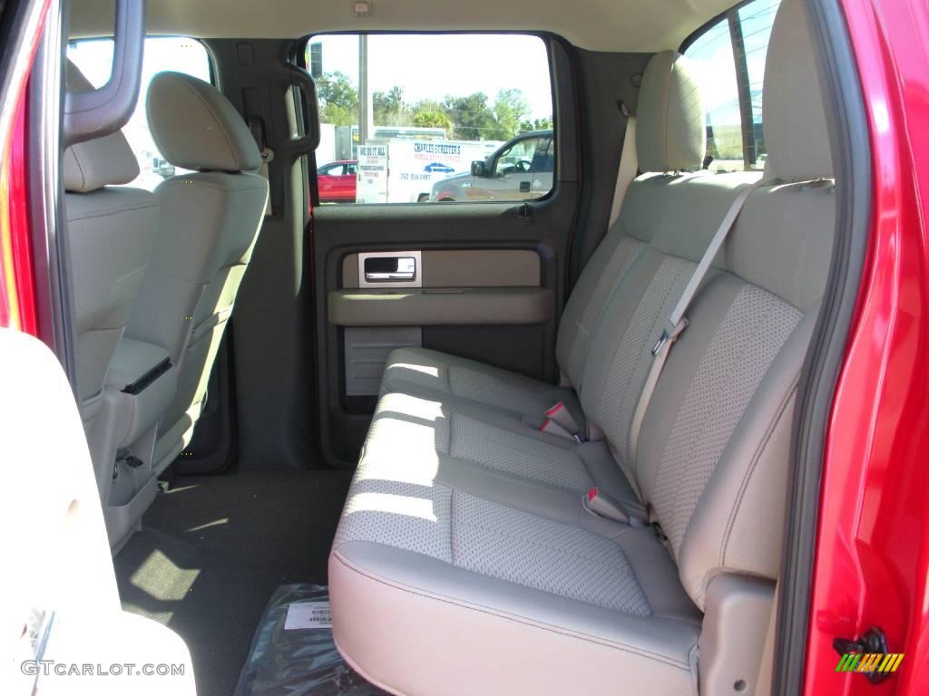 2010 F150 XLT SuperCrew - Vermillion Red / Tan photo #5