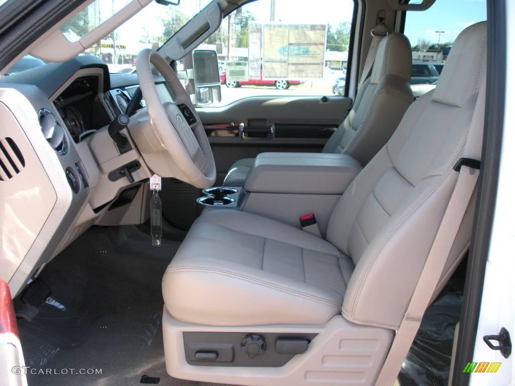 2010 F250 Super Duty Lariat Crew Cab - Oxford White / Camel photo #4