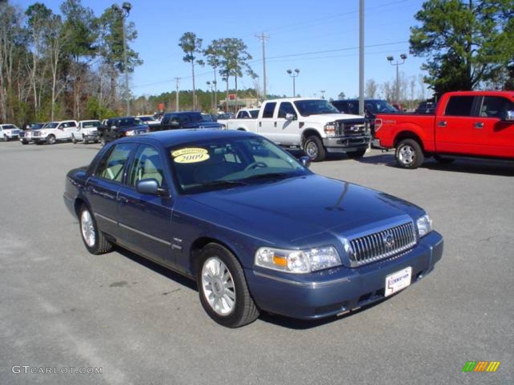 2009 Grand Marquis LS - Norsea Blue Metallic / Medium Light Stone photo #3