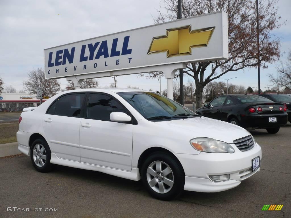 2003 Corolla S - Super White / Black photo #1