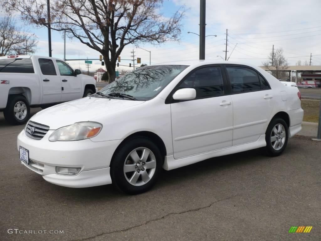 2003 Corolla S - Super White / Black photo #3