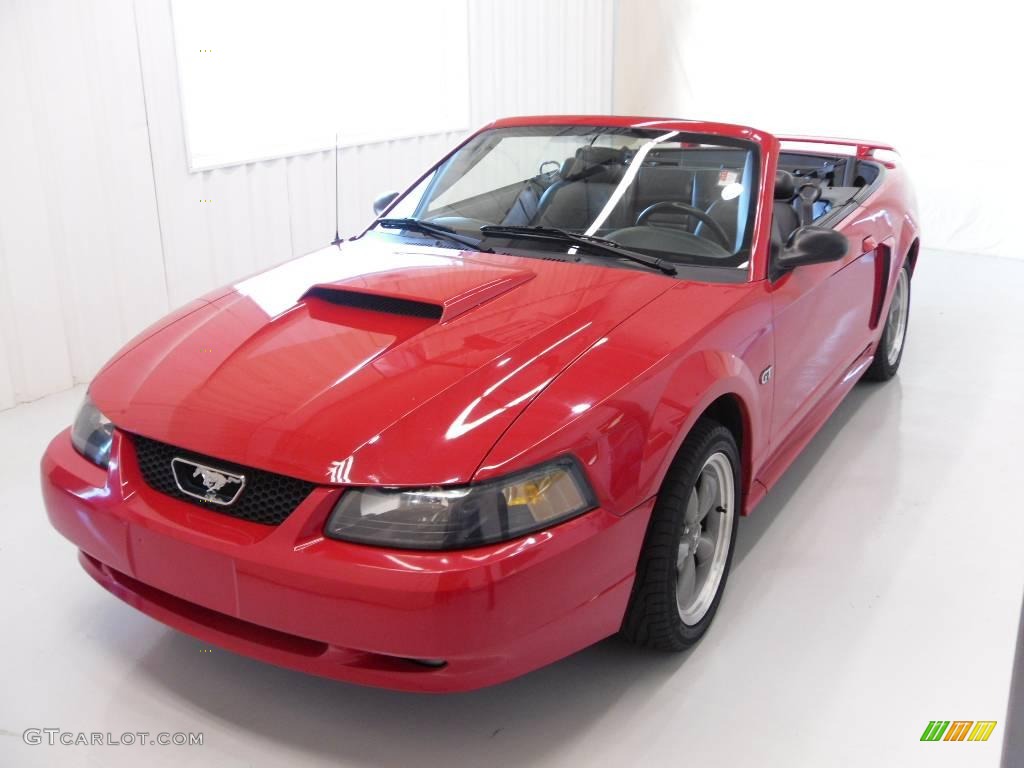 2002 Mustang GT Convertible - Torch Red / Dark Charcoal photo #1