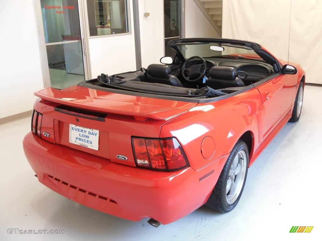 2002 Mustang GT Convertible - Torch Red / Dark Charcoal photo #4