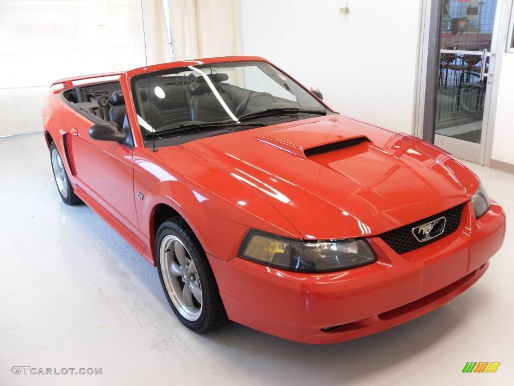 2002 Mustang GT Convertible - Torch Red / Dark Charcoal photo #5