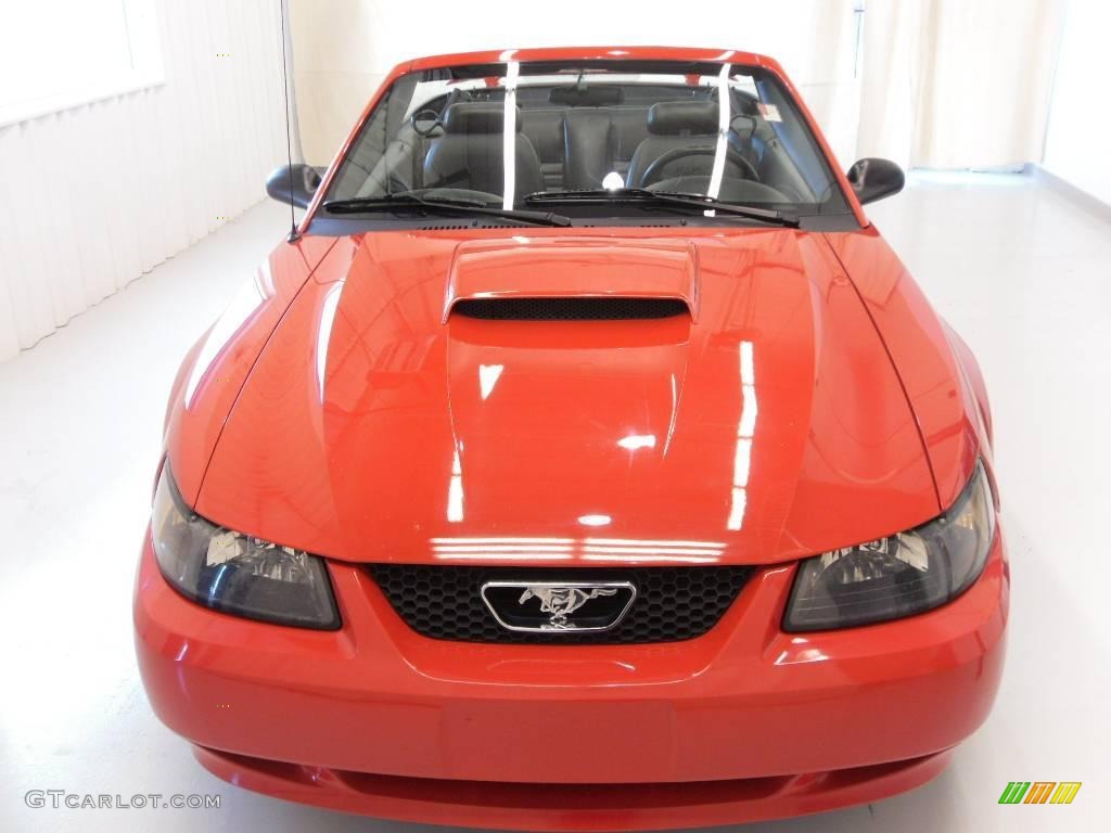 2002 Mustang GT Convertible - Torch Red / Dark Charcoal photo #6
