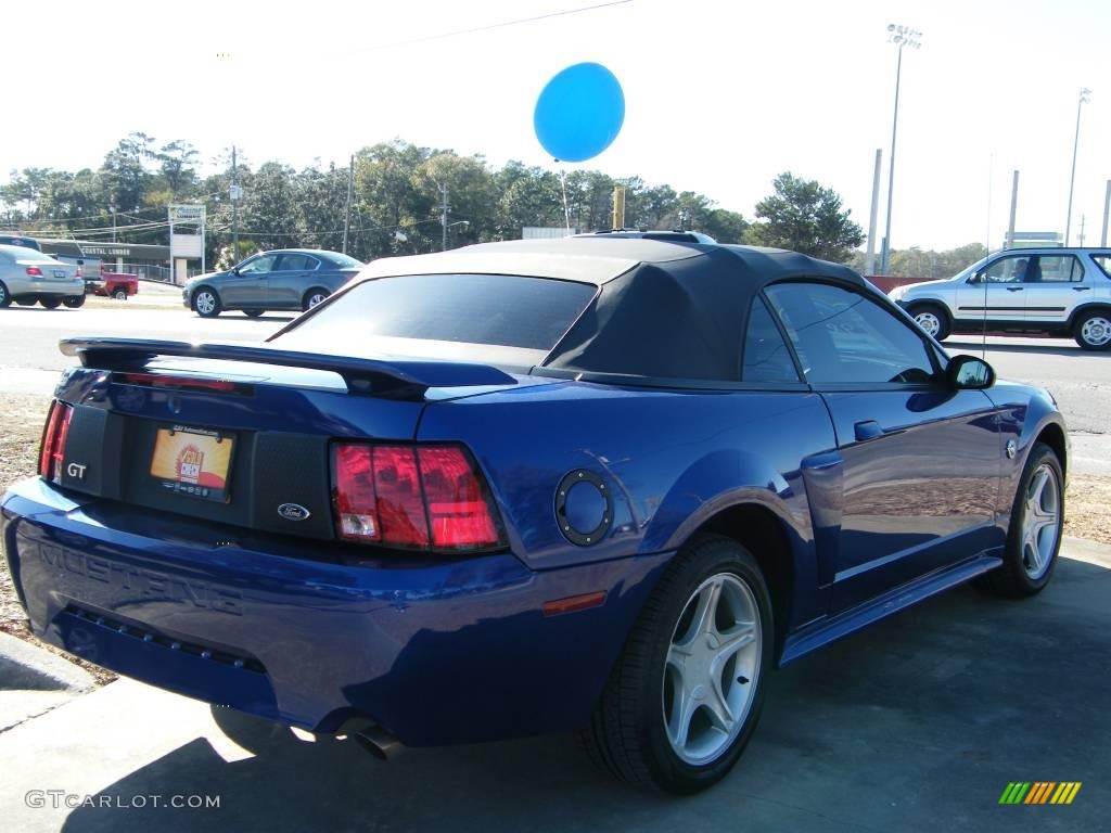 2004 Mustang GT Convertible - Sonic Blue Metallic / Dark Charcoal photo #4