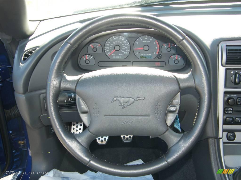 2004 Mustang GT Convertible - Sonic Blue Metallic / Dark Charcoal photo #24
