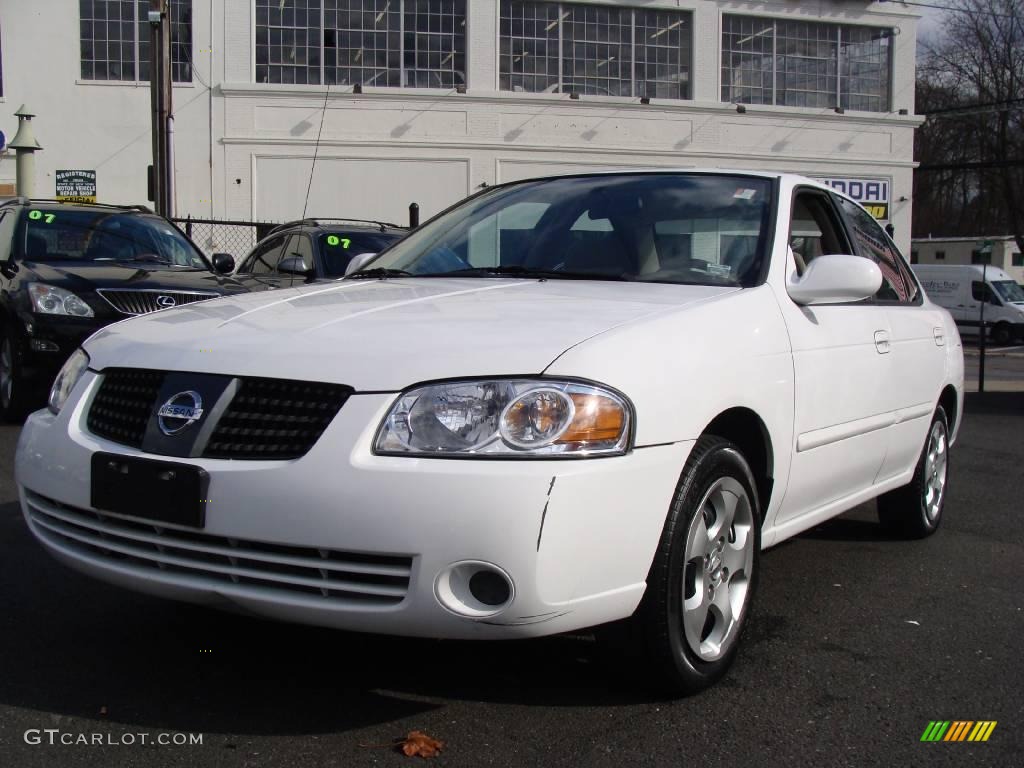 2006 Sentra 1.8 S - Cloud White / Taupe Beige photo #1