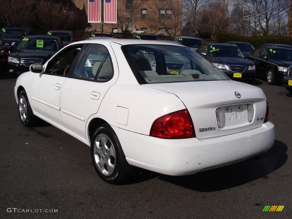 2006 Sentra 1.8 S - Cloud White / Taupe Beige photo #7
