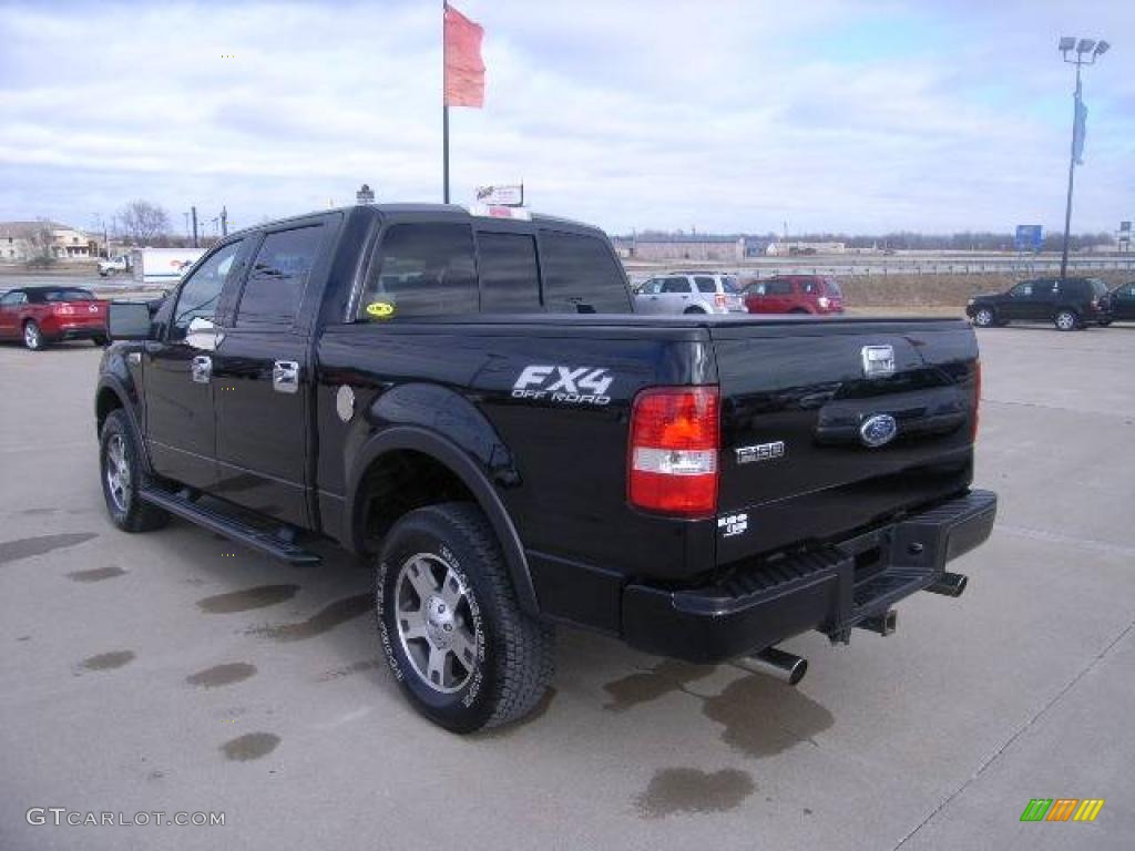 2004 F150 FX4 SuperCrew 4x4 - Black / Black/Medium Flint photo #5