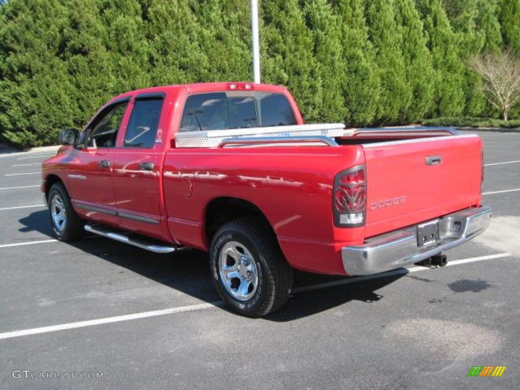 2002 Ram 1500 SLT Quad Cab - Flame Red / Dark Slate Gray photo #2