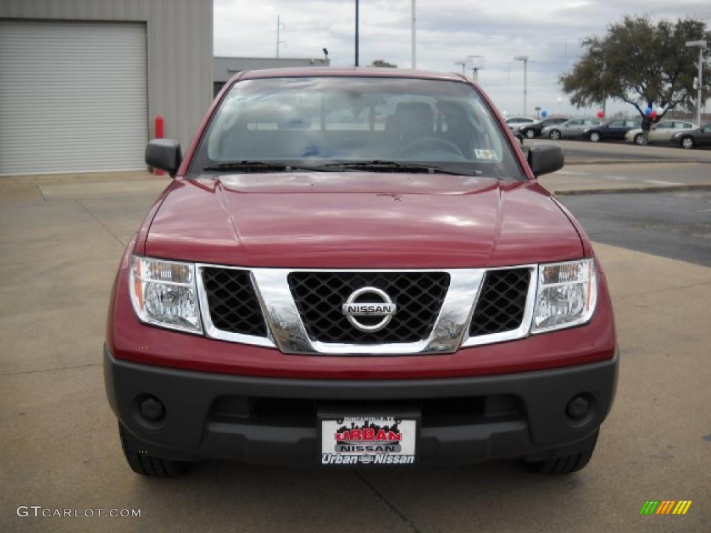 2007 Frontier XE King Cab - Red Brawn / Graphite photo #2