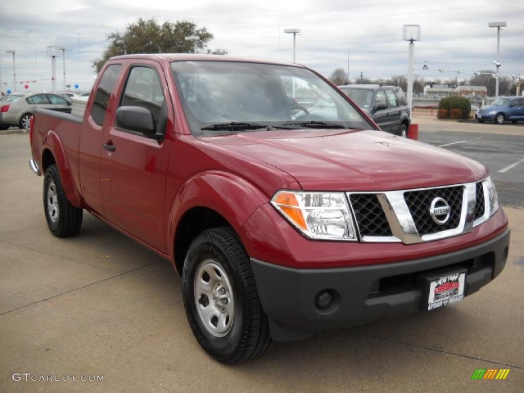 2007 Frontier XE King Cab - Red Brawn / Graphite photo #3