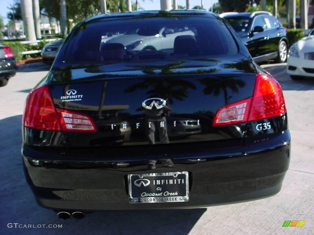2004 G 35 Sedan - Black Obsidian / Willow photo #4