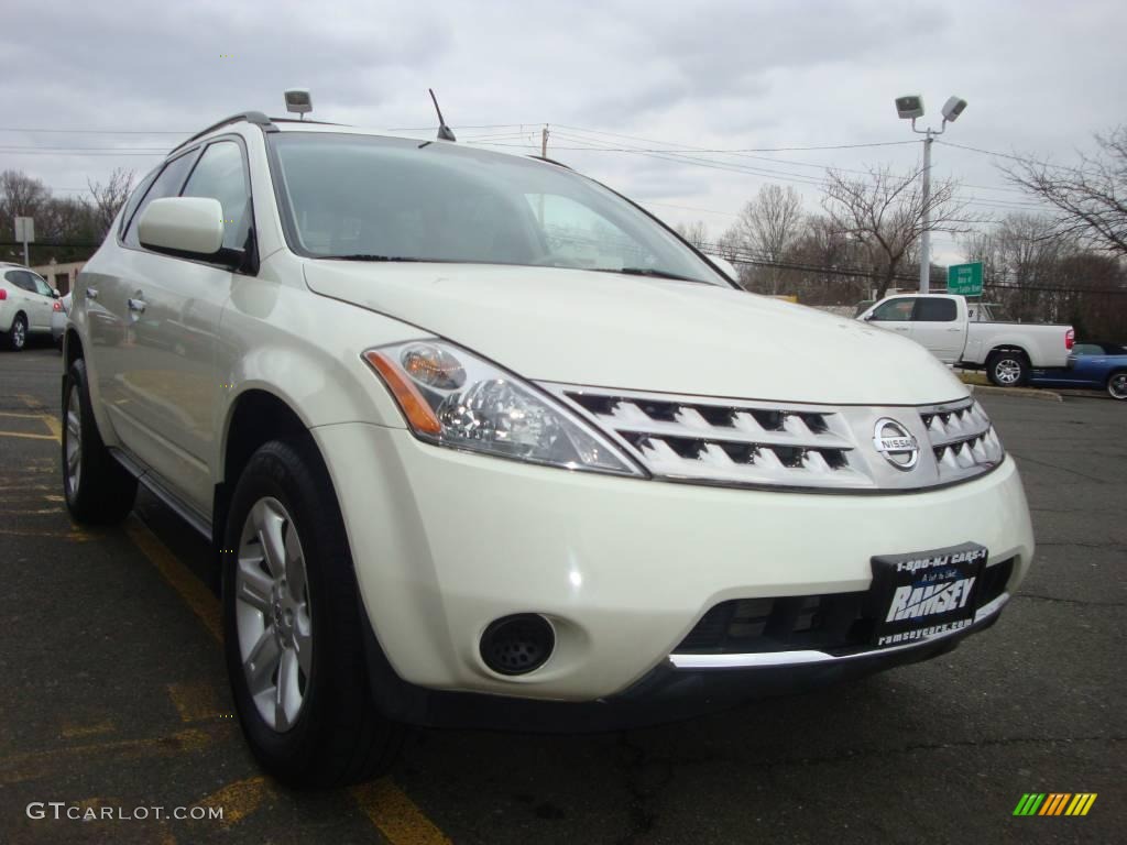 2006 Murano SE AWD - Glacier Pearl / Cafe Latte photo #14