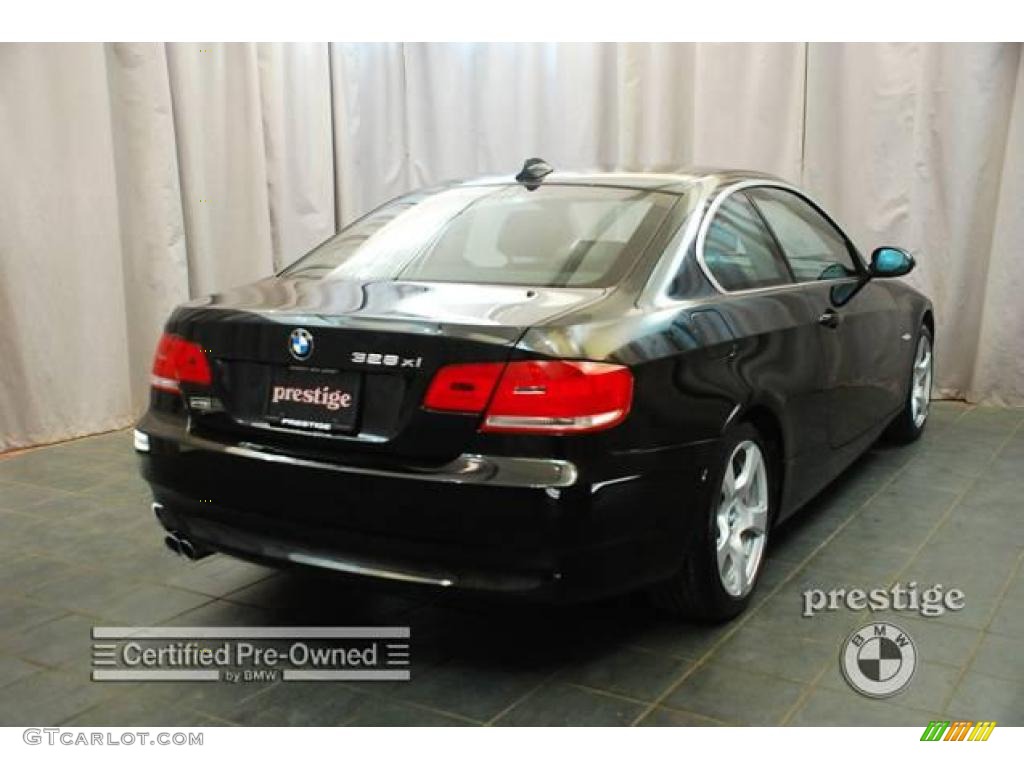 2008 3 Series 328xi Coupe - Jet Black / Black photo #4