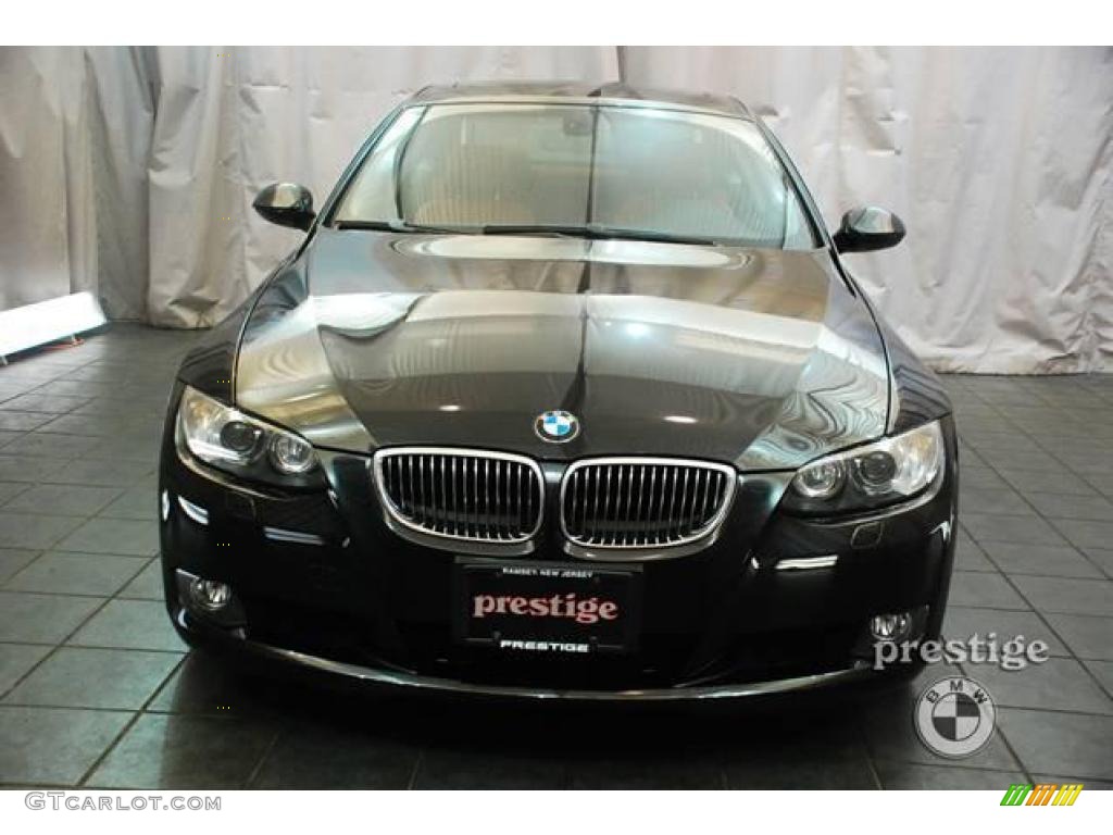 2009 3 Series 328xi Coupe - Black Sapphire Metallic / Coral Red/Black Dakota Leather photo #7