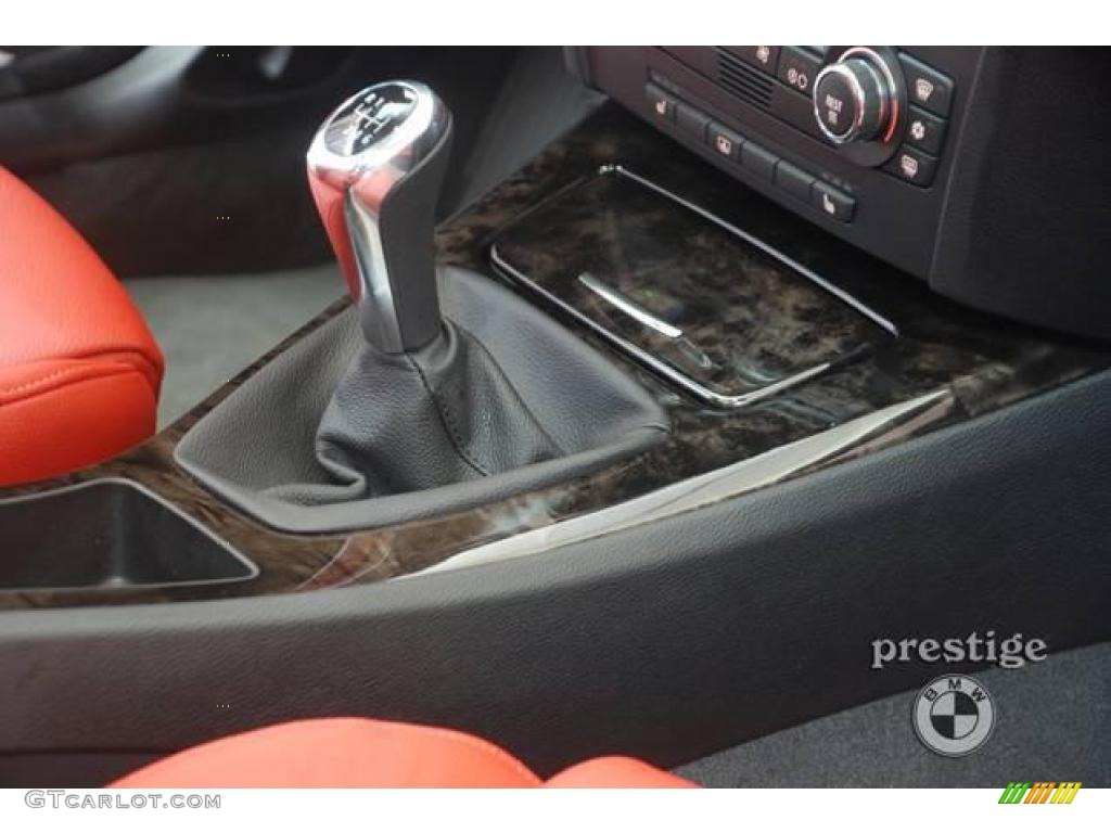2009 3 Series 335i Coupe - Black Sapphire Metallic / Coral Red/Black Dakota Leather photo #15