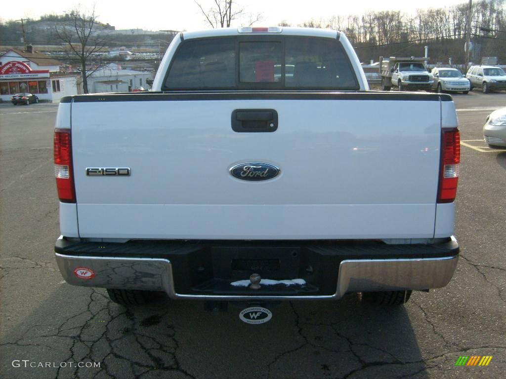 2006 F150 XLT SuperCab 4x4 - Oxford White / Tan photo #4