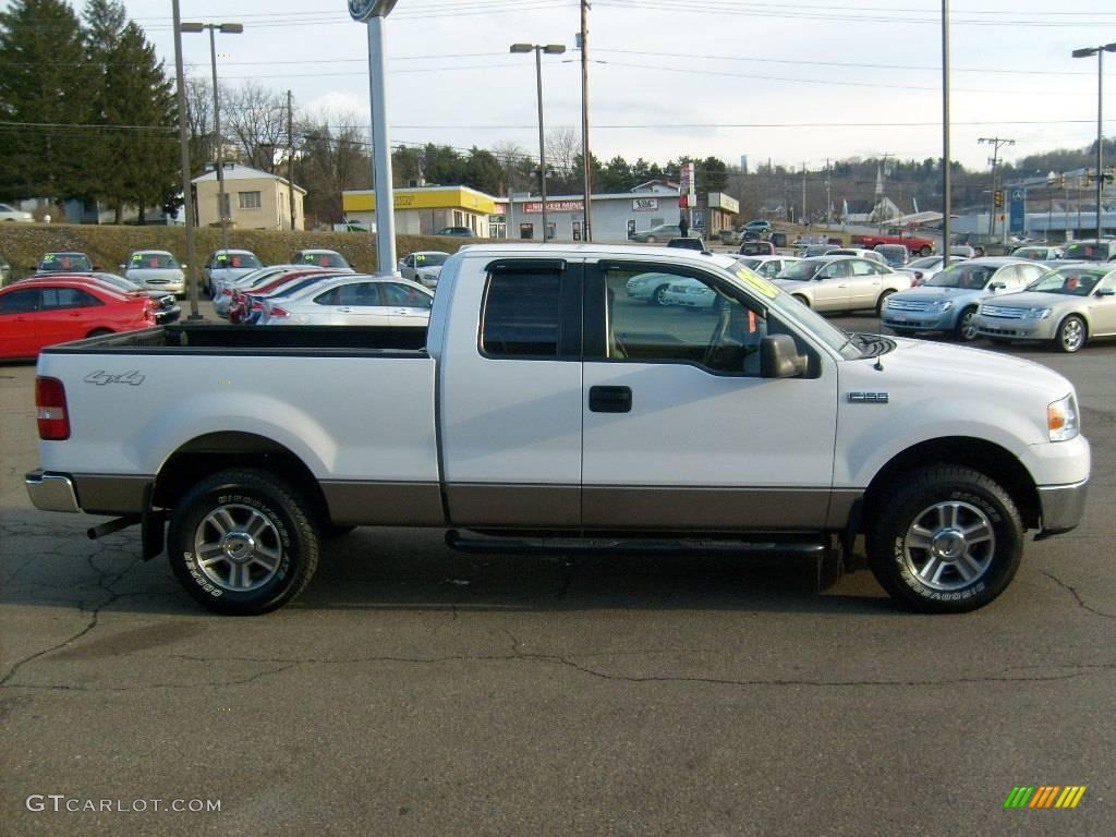 2006 F150 XLT SuperCab 4x4 - Oxford White / Tan photo #6