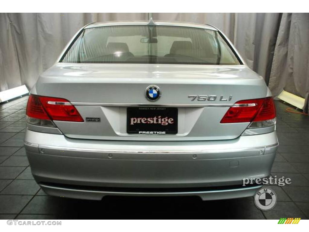 2008 7 Series 750Li Sedan - Titanium Silver Metallic / Black photo #2